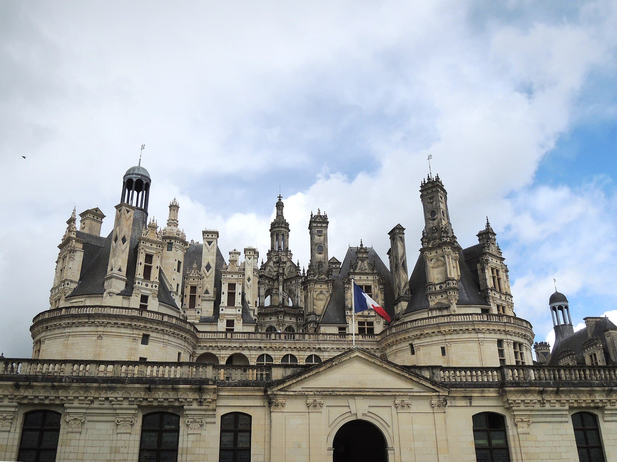 Toiture ardoise du Château de Chambord, vue d'ensemble